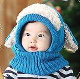 子供 アニマル 耳付き ニット帽 赤ちゃん ネックウォーマー ニットキャップ スヌード キッズ ベビー 秋冬