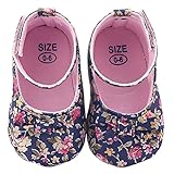 Domybest春秋 子供用ファーストシューズ 子供靴 女の子 花とボウタイを飾る ベルクロ 暖かく保つ 柔らか 滑り止め 出産お祝い 誕生日 百日記念 プレゼント