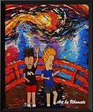 uhomate I Am The Great Cornholio Munch The Scream壁装飾Vincent van Gogh starry nightポスターホームキャンバス壁アート記念ギ