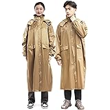 [Hoomoi] レインコート 自転車 レインコートメンズ カッパ バイク用 レディース 雨具【2024 二重つば】 メンズ ポンチョ原付用 ロング丈のおしゃれな レインポンチョ 超防水防風 耐久 豪雨梅雨対策 匂いなし リュック対応 男女兼用 収納