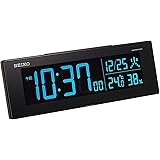 セイコークロック(Seiko Clock) セイコー クロック 置き時計 目覚まし時計 電波 デジタル 交流式 カラー液晶 シリーズC3 01:黒 本体サイズ:7.3×22.2×4.4cm BC406K