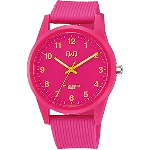 [シチズン Q&Q] 腕時計 アナログ 防水 ウレタンベルト VS40-009 ピンク