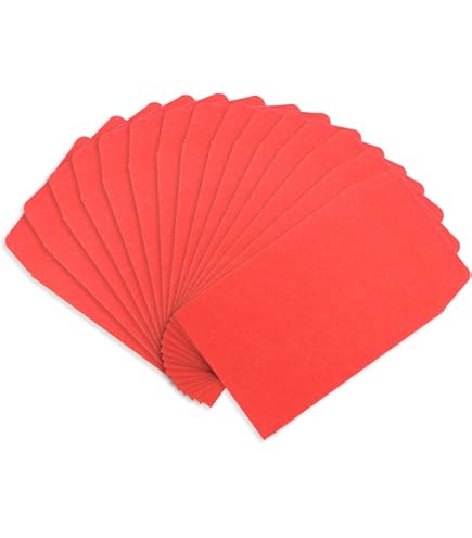 Amazon | 封筒 長3 レッド カラー 85g/m2 レッド 赤 red 100枚