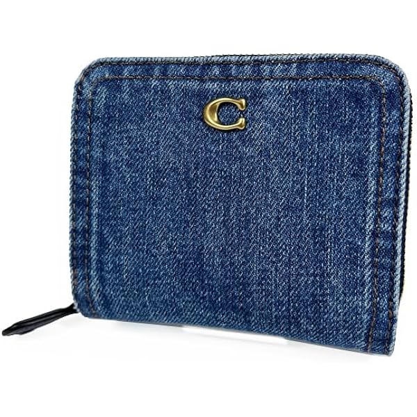 Amazon.co.jp: COACH(コーチ)財布デニムレザースタッズロゴチェーン
