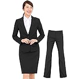 [アッドルージュ] スーツ レディース 3点セット タイトスカート パンツ ジャケット 洗濯可 デオドラント 消臭抗菌【j5001-5002】