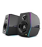 Edifier G5000 スピーカー「VGP2023 SUMMER 受賞」ゲーミング スピーカー Hi-Res APTX HD対応 Bluetooth5.0 重低音 USB AUX接続 木製 有線 光入力 LEDライド (2台一組