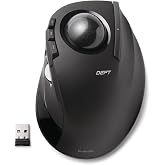 エレコム マウス ワイヤレス (レシーバー付属) トラックボール 人差し指用 8ボタン ブラック M-DT2DRBK