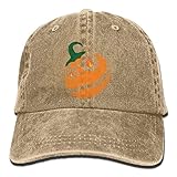 大人 デニム キャップハロウィン パンプキン かぼちゃ 今季最新 ヒップホップ レジャー・キャップ かわいい 紫外線対策 日よけ 小顔効果 プリント付き 無地 ベージュ