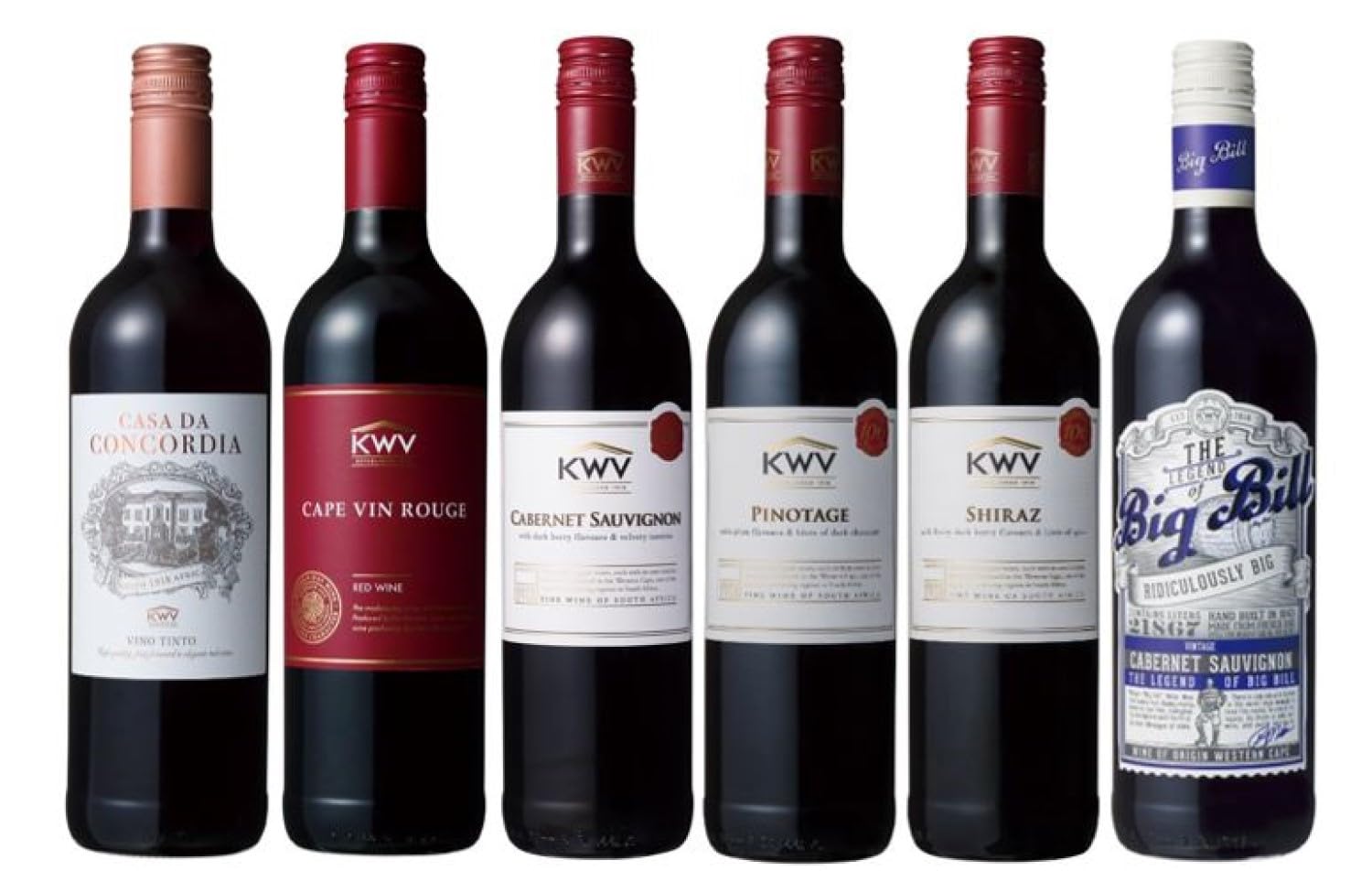 【53%OFF】【3,111円（定期便2,800円）】 国分 世界6ヵ国を旅する赤ワイン6本セット 750×6本