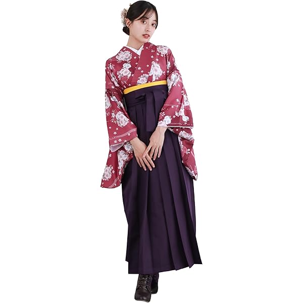 二尺袖 着物袴 フルセット 百花繚乱 卒業式に 新品 NO15449 Amazon | 二尺袖 着物袴 フルセット 百花繚乱 卒業式に 新品 （株