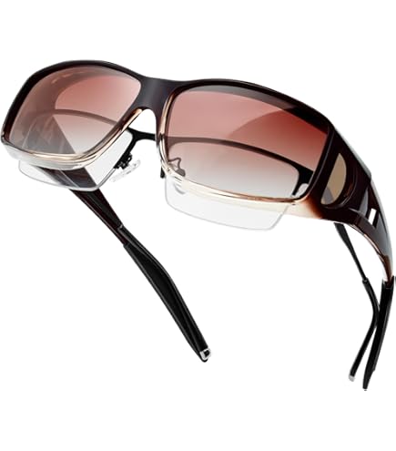 ブラウンオーバーサイズサングラス Amazon.co.jp: 日本光材 ハーフカラー [オーバー サングラス] ブラウン