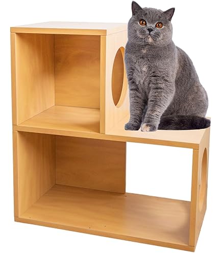 Amazon | キャットツリー/キャットタワー 猫ボックス スタッキング