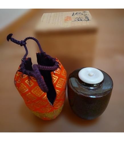 Amazon｜茶道具 茶事 茶入 お稽古用 中海（内海）茶入 瀬戸釉｜茶入
