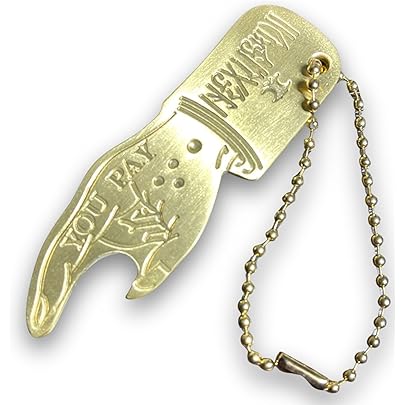 Amazon.co.jp: 真鍮 ペイユー キーホルダー（二重リング仕様）ユーペイ