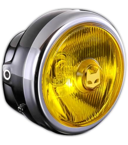 マーシャルイエローヘッドライト　ケース付き 889ドライビングランプフルキット イエローレンズ ブラック汎用ケース