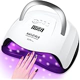 NAILGIRLS LED & UV ネイルライト 168W 42LEDs ジェルネイル用 uvライト レジン用 硬化ライト ハイパワー 高速硬化 プロ用 4つタイマー設定 業界注目低ヒート機能 全ジェル対応 手足両用 ホワイト