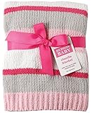 Hudson Baby ハドソンベビー Border Knit Blanket ボーダー ニットブランケット Pink ピンク