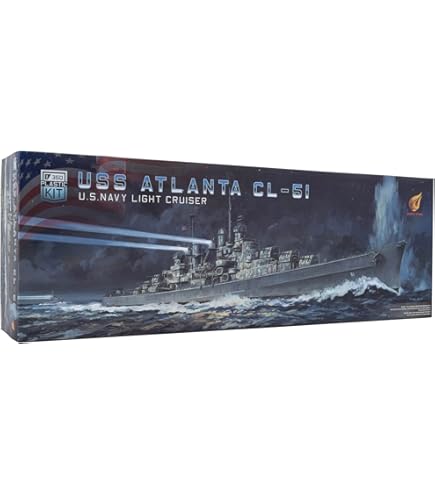 【新品】プラモデル 1/350 米海軍 軽巡洋艦 USSアトランタ CL-51 1/350 米海軍軽巡洋艦 USS アトランタ CL-51 (デラックス版