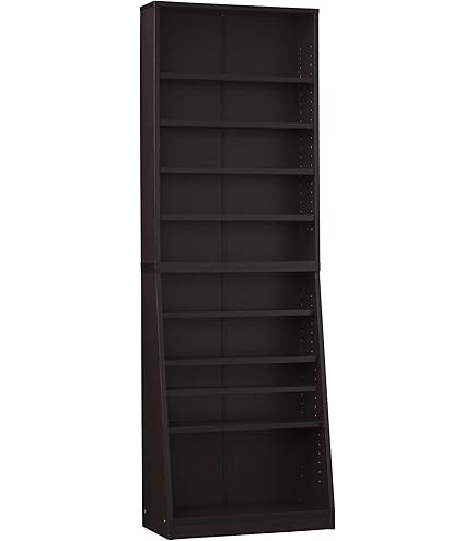 シェルフ 大容量ホームシェルフ 幅75 棚 本棚 上下分割可 ダークブラウン シェルフ 大容量ホームシェルフ 幅75 棚 本棚 上下分割可 ダーク