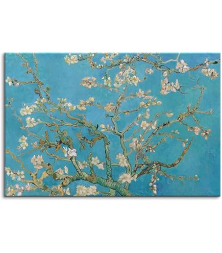 Amazon.co.jp: アートパネル 30×40cm 花咲くアーモンドの木の枝 ファン