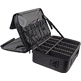 Makeup Bag, Large Makeup Case Makeup Organisers Travel Makeup Bag, Professional Cosmetic Bag Artists Case Brush Holder with B
