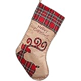 [ZACCARY's] クリスマス プレゼント 靴下 サンタクロース サンタ ギフト ソックス タータンチェック ＜トナカイ＞