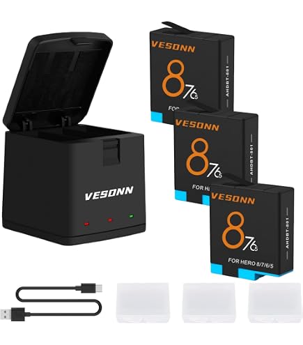 Amazon | COOLSHOW GoPro HERO 8 バッテリー ゴープロ8 充電器 対応 