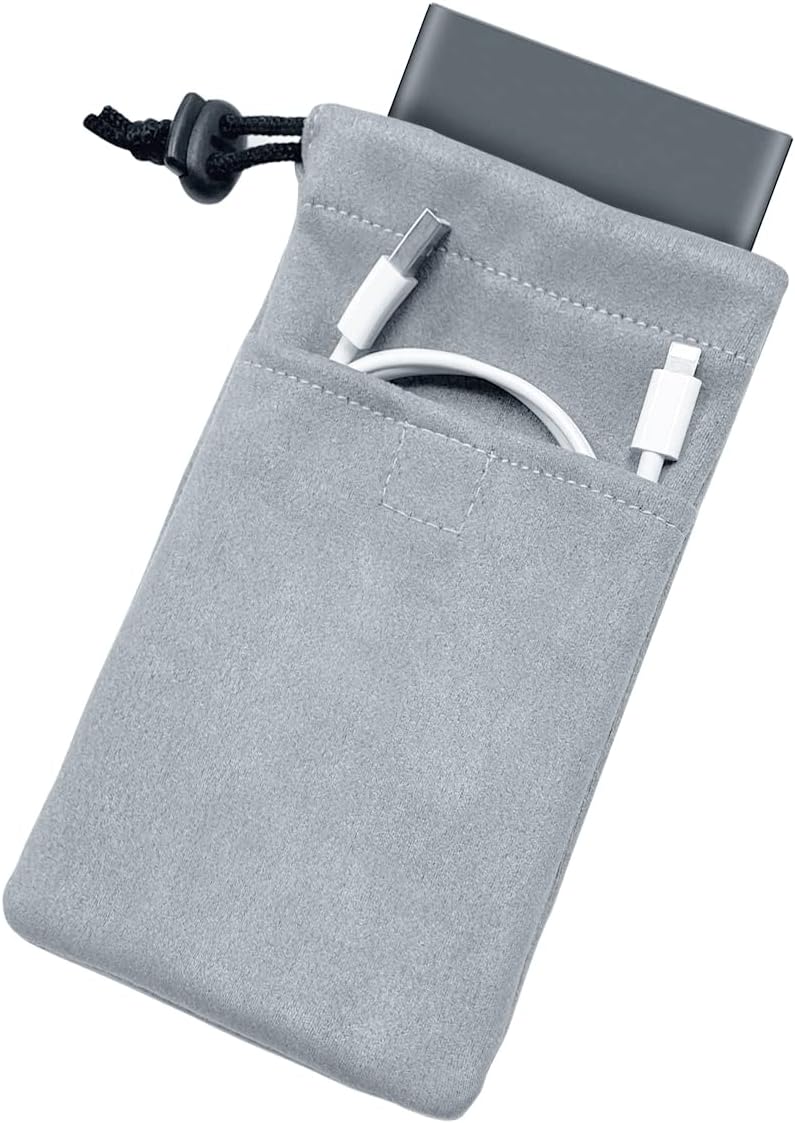 [Akressd] 巾着袋 小 モバイルバッテリー ポーチ 小物入れ ミニポーチ スマホアクセサリーなど収納