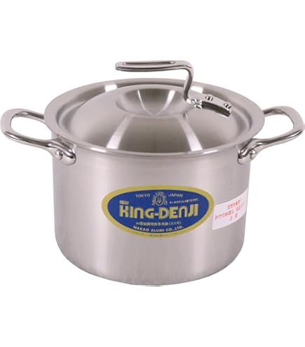KING DENJI ステンレス寸胴鍋 27cm 中尾アルミ　業務用 中尾アルミ製作所 ニューキングデンジ 半寸胴鍋 27cm(10.0L) 05-0007