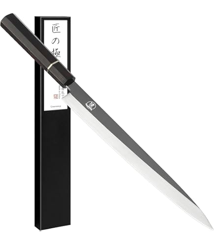 堺刃物　一則別選　刺身 柳刃　本焼　VG10鋼　包丁　鏡面　尺　黒檀両水牛柄 Amazon.co.jp: 堺刃物 一則別選 刺身 柳刃 本焼 VG10鋼 包丁 鏡面 尺