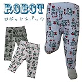 【codycoby】男の子に人気のロボットが全体にプリントスパッツ（フルレングス・厚み★）【UVカット】【モスカット】 90cm グレー
