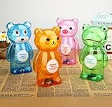 キュートカラフル透明小さな動物形状貯金箱保存お金ボックス