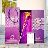 Homefunny カーネーション 母の日 造花 花束 24k 金箔 プレゼント 枯れない花 フラワー クリスマス バレンタイ ホワイトデー 金 記念日 贈り物 プレゼント ギフト 誕生日 全3色 (