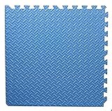 パズルマット フロアマット 防水マット ステッチマット 子供用フォームマット 60*60cm (ブルー 4枚)