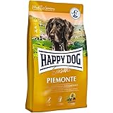 HAPPY DOG (ハッピードッグ) ピエモンテ (栗、ダック＆シーフィッシュ) アレルギーケア 中型犬 大型犬 成犬〜シニア - グルテンフリー グレインフリー ポテト不使用 無添加 ヒューマングレード ドイツ製 ドッグフード (1kg)