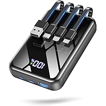 Amazon | モバイルバッテリー 大容量 【56800mAh大容量 & 4本ケーブル