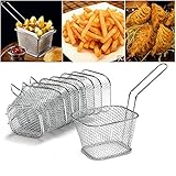 8pcs / lotチップMini Frying BasketバスケットStrainerステンレススチール揚げ物Sink Strainer Cookingバスケット