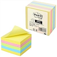 スリーエム(3M) ポストイット 付箋 ノート キューブ パステルカラー 75×75mm 500枚 CP-33SE-AM