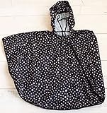 【marle pawda】 レインポンチョ 　子ども用（９０－１００ｃｍ）　ネイビーピンクスター