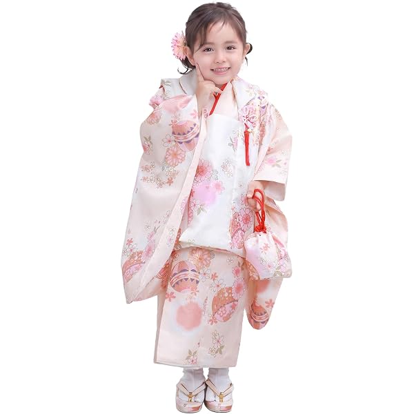 七五三用 着物 ピンク　3歳　花ひめ　きもの遊美 Amazon | [きもの遊美] 七五三 3才着物被布セット「花ひめ」9点セット