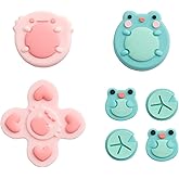 GeekShare Silicone Cross D-Pad Button Caps Set Joystick Cover - ABXY Key Buttons Sticker Compatible with Nintendo Switch/OLED