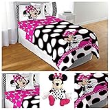 Disney Minnie Mouse Complete Bedding Comforter Set with Plush Pillow Toy - Twin [並行輸入品]