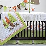 Pam Grace Creations Charming Forest 6 Piece Crib Set Brown/Tan/Orange [並行輸入品]