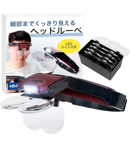 Amazon.co.jp: Quikaboo ヘッドバンド拡大鏡 ヘッドマウント拡大鏡