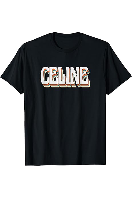 Amazon | Céline レオパード こんにちは私の名前は、名です Tシャツ 
