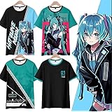 GOLOY 初音ミク Tシャツ 半袖 レディース ティーシャツ はつね みく miku 二次元 コスプレ 初音ミク コスプレ衣装 スポーツ シャツ アニメ 初音ミク グッズ 印象Tシャツ 夏服 上着 日常服 丸首 大きいサイズ コスチューム 可愛い 