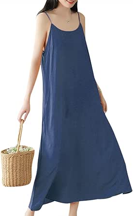 Amazon Vigor Girls キャミソールワンピース キャミワンピ キャミソール レディース ロング インナー 下着 ワンピース ミディアム 膝丈 M L Jel ルームワンピース ネグリジェ 通販