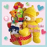 出産祝い男の子　おむつケーキ　スリープベア　3段