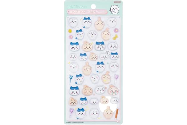 サンスター文具(Sun-Star Stationery) ちいかわ グッズ ボンボンドロップシール ちいかわ×ハチワレ×うさぎ S8542945