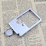 LuxBene(TM)LEDライトルーペツールlupasデaumentoとポケット超薄型カード読書拡大鏡ルーペランプ3X / 6X